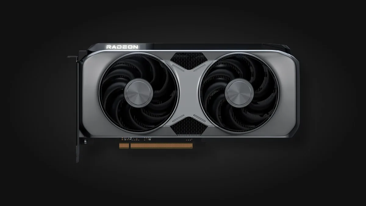 AMD 라돈 RX 9070 공식 렌더링 이미지, 듀얼 팬 쿨러가 장착된 그래픽카드