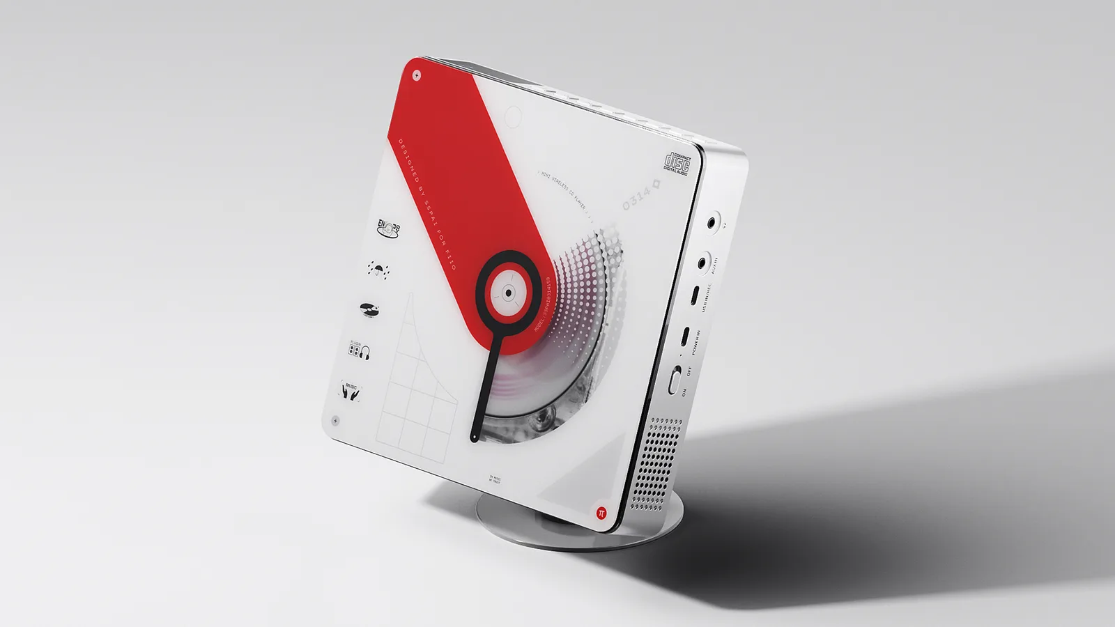 FiiO 스노우스카이 비트박스 화이트 모델, 빨간 액센트 페이스플레이트