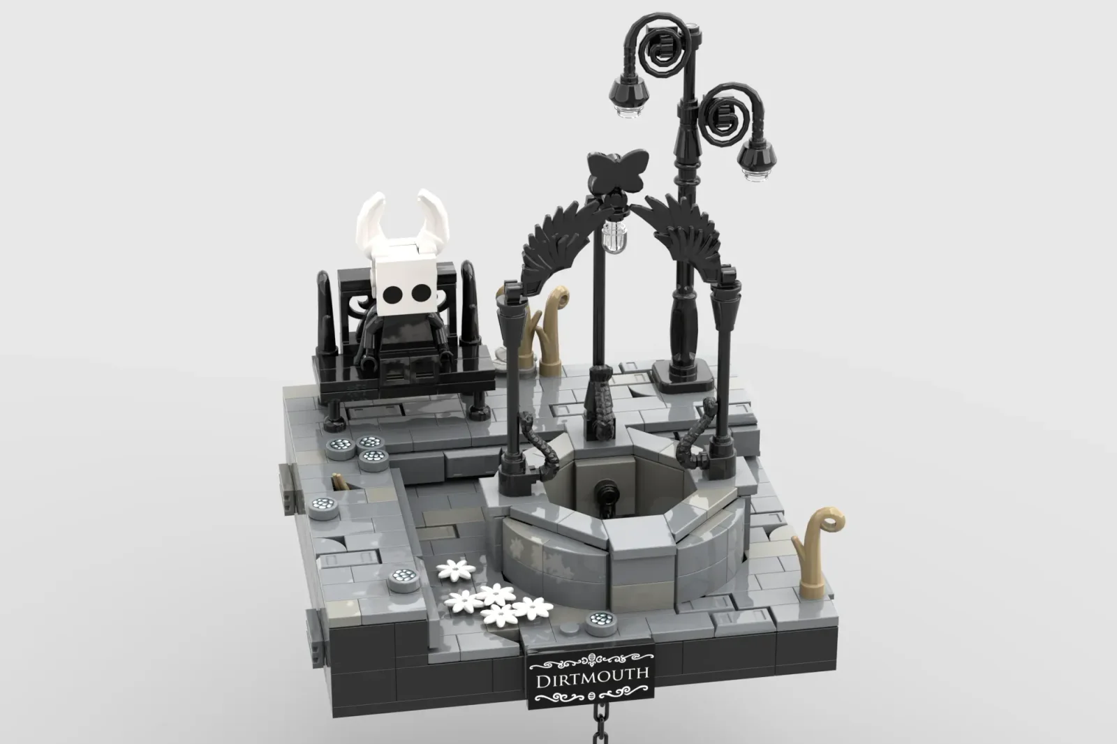 LEGO 홀로우 나이트 세트 — 더트마우스 모듈, 벤치에 앉은 기사