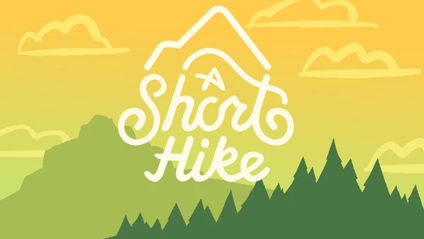 번들에 포함된 인디 게임 'A Short Hike'의 공식 키아트, 새 캐릭터가 산을 배경으로 서 있는 일러스트