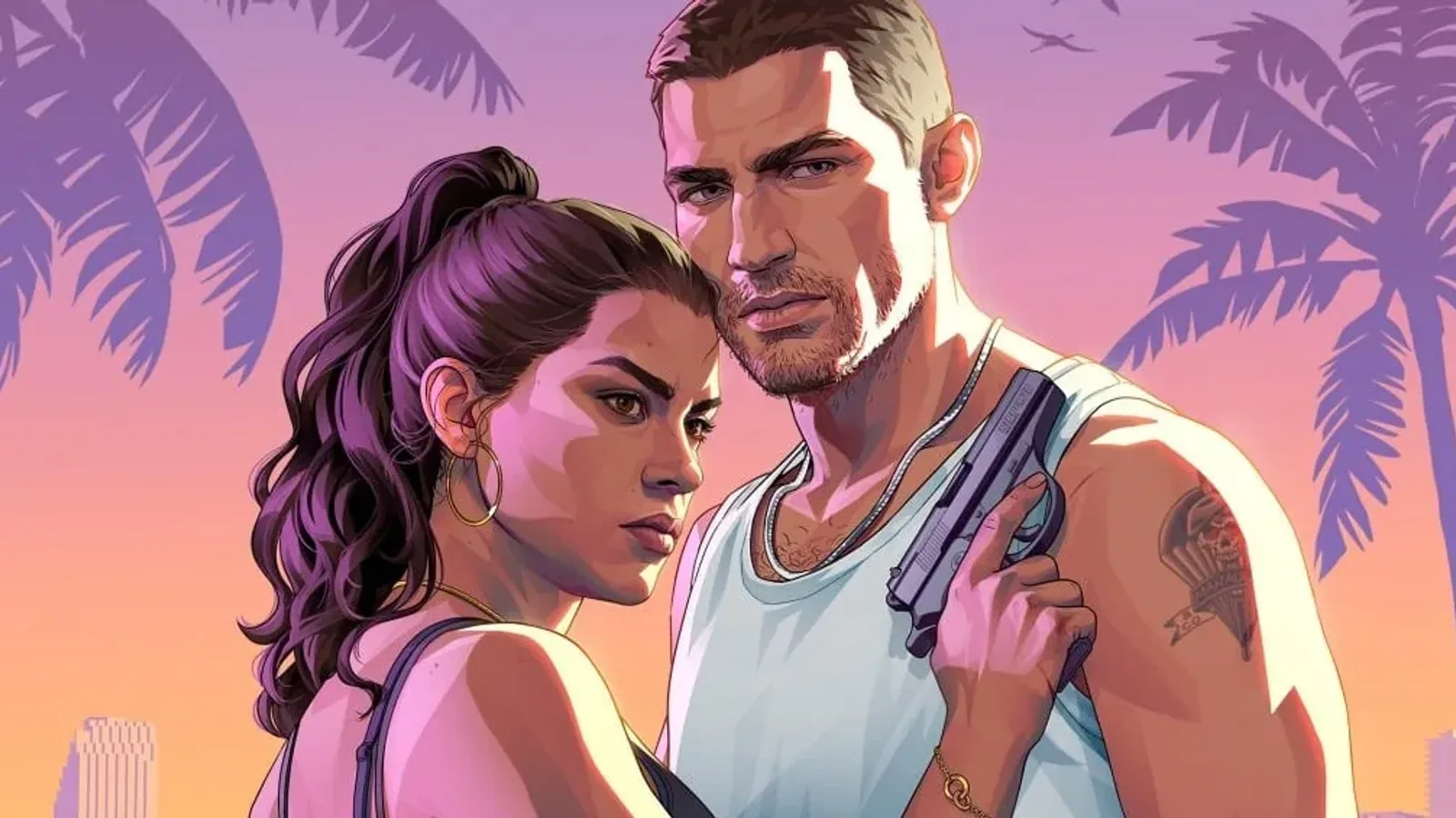 GTA 6의 주요 등장인물들이 배치된 공식 이미지