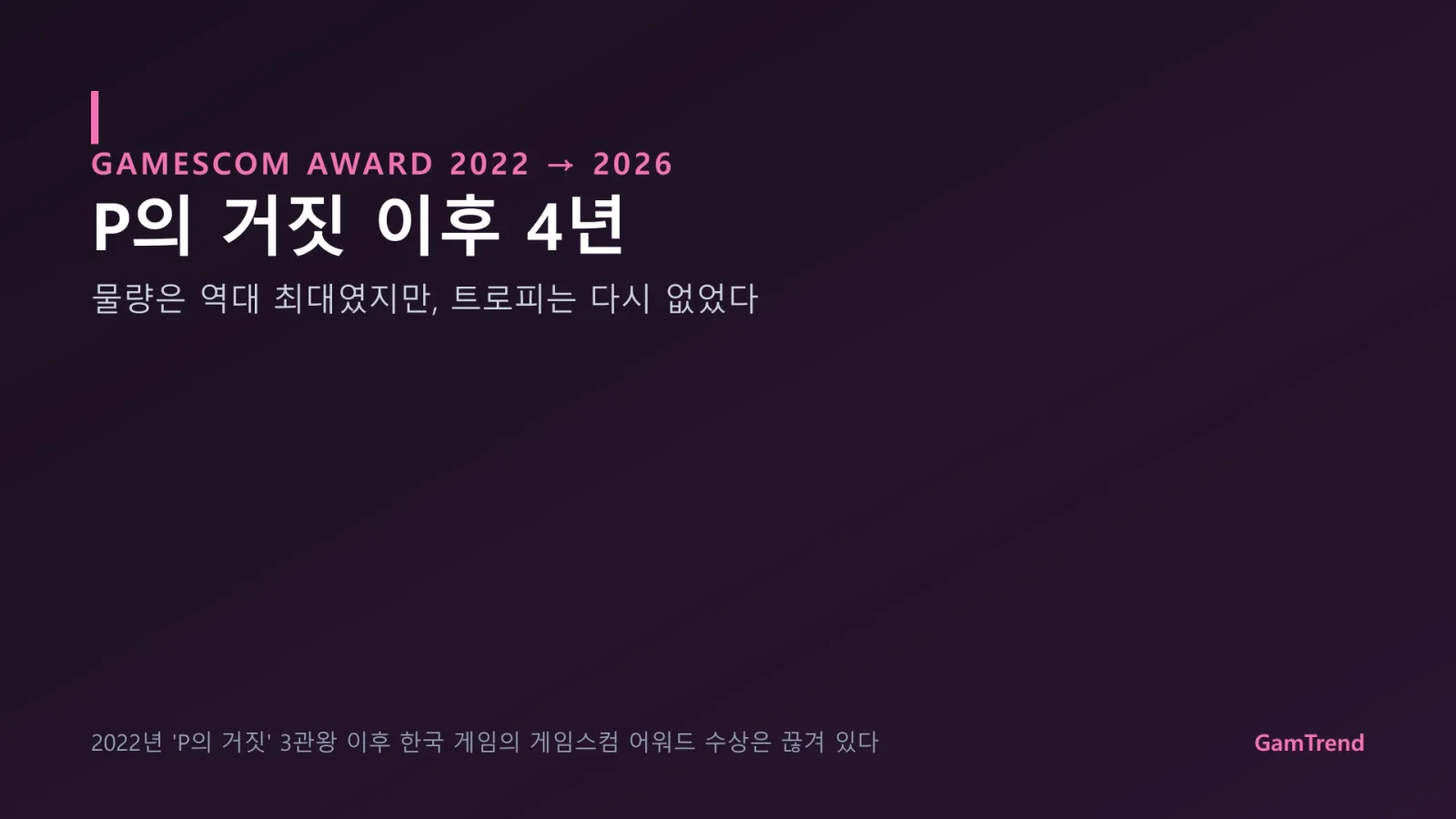 'P의 거짓 이후 4년'이라고 적힌 그래픽