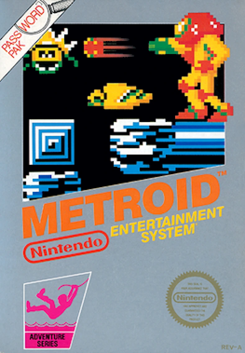 1986년 북미판 메트로이드 NES 박스아트