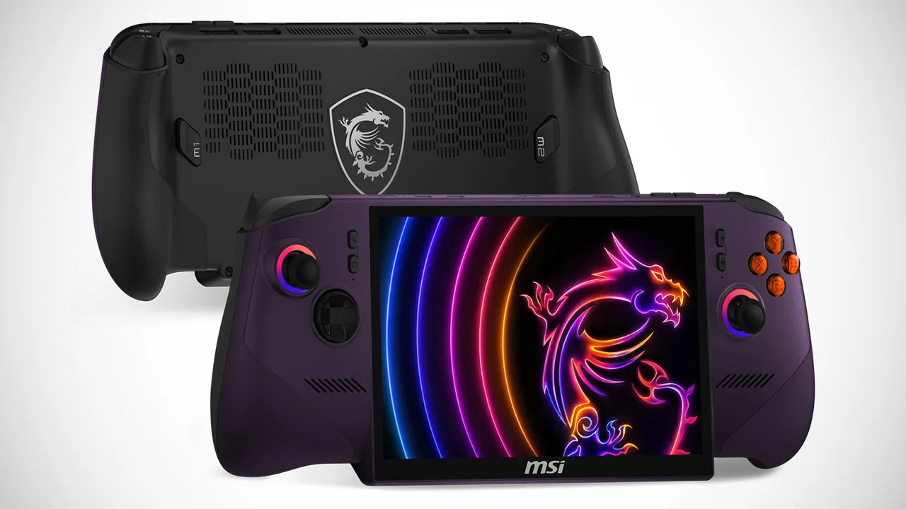 MSI Claw 8 EX AI+ 전면과 후면 디자인