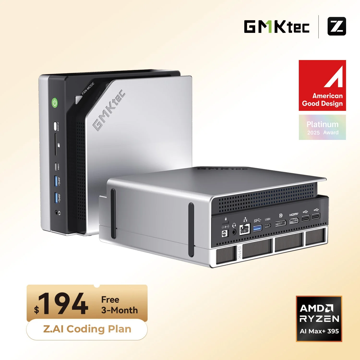 GMKtec EVO-X2 AI 미니 PC — AMD 라이젠 AI 맥스+ 395 탑재