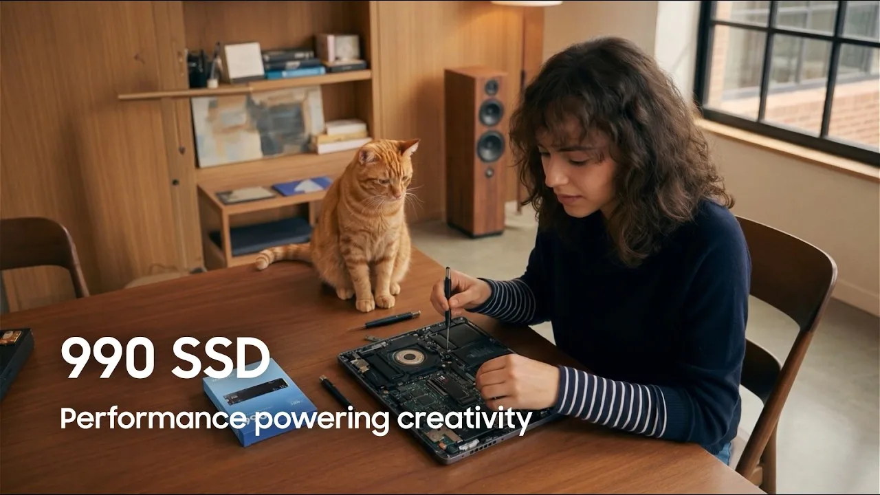 삼성 990 SSD 성능 소개 영상 화면